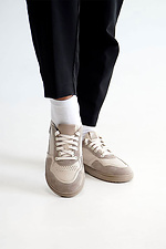 Женские кеды цвета капучино с широким носком - #4206201