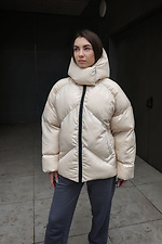 Women's winter oversized down jacket Quadro - #8031215