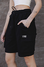 Damen-Strickshorts Gate Reflektierendes Schwarz - #8049221