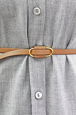 Pasek damski ze skóry naturalnej, karmelowy - #3300226