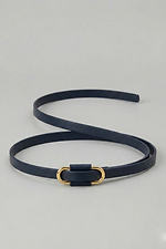 Pasek damski wykonany z naturalnej niebieskiej skóry. - #3300227