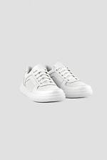 White Perforated Leather Sneakers - #4205229