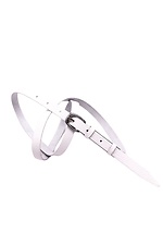 Weißer Damengürtel aus echtem Leder. - #3300236
