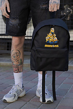 Codzienny Plecak Szkolny dla Chłopca Without Compact z nadrukiem Minionki Czarny - #8055242