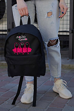 Codzienny Plecak Szkolny dla Dziewczynki Without Compact z nadrukiem Squid Game Czarny - #8055259