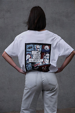 Women's Oversized T-Shirt With Print Without Rick and Morty White - #8049265