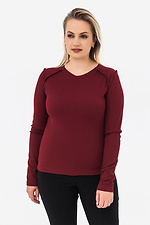 ROZE Burgunderrotes Langarm-T-Shirt - #3044277