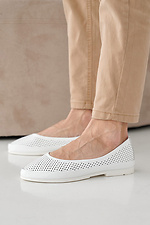 Sommer-Leder-Slipper für Damen in Weiß - #2505278