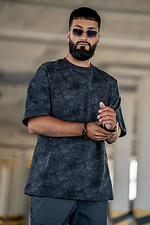 Men's printed T-shirt Oversized Stone Ash - #8034278