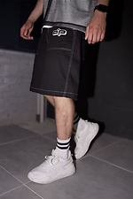 Oversized cotton shorts OGONPUSHKA Chili black - #8043283