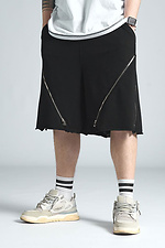 Oversized knit shorts OGONPUSHKA Zaga black - #8043288