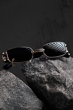 Sunglasses With Piercing Without Iron Gold - #8049290