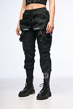 Spodnie damskie z nadrukami SW-2422 czarne - #8037308