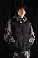 Men's oversized vest Puffi black matte - #8043322