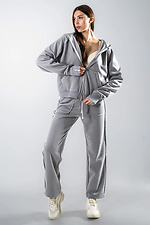 Warm women's tracksuit with zipper oversize Francis Gray - #8034333