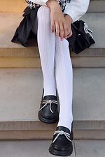 Children's white fishnet microfiber tights - #2040347