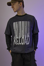 Sweatshirt Reload - Barcode, graphite - #8031362