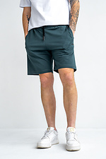 Men's BASKET knitted shorts Dark turquoise - #8034363