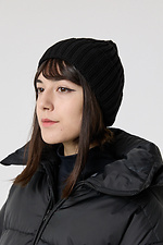 Шапка Бейсік з бавовни, чорний - #8037387