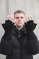 Fingerlose Winterhandschuhe für Herren aus Wolle von Falange - #8049394