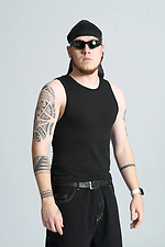 OGONPUSHKA Ridge elastane tank top, black - #8043401