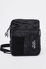 Сумка-месенджер з велкро Кондор чорного кольору - #8037405