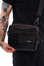 Сумка-месенджер з кордури Квадро чорного кольору - #8037407