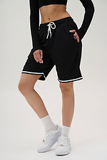 Coolmax OneStripe Schwarze Damen-Leichtstrickshorts - #8056412
