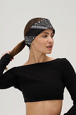 Schwarzer Damen-Bandana-Schal aus Baumwolle - #8056419