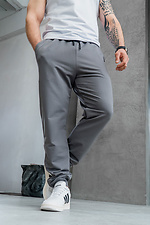Męskie wielosezonowe spodnie sportowe z mankietami Simple Sport Grey - #8034420