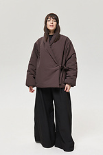 Kurtka kimono wiosenna damska "Mariko", czekoladowa - #8037423