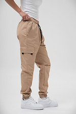 Women's Cotton Cargo Pants Without Reflective Beige - #8056423