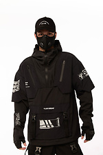 Anorak mit Aufdruck „SM-2413“, schwarz - #8037428