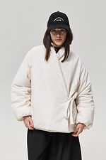 Damska wiosenna kurtka kimono "Mariko" w kolorze mlecznym - #8037431