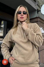 Warme beige Damenjacke - #8031434