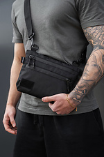 Men's Shoulder Bag Purse Without Defender Patch Black - #8056439