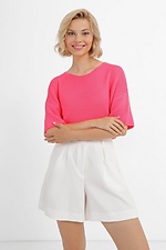 Women's knitted jumper in raspberry color - #4038480