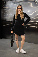 Women's angora dress Cascade, black - #8031480