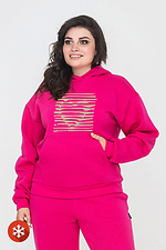 Bluza z kapturem ocieplana KAMALA "Striped Heart" - #9001480