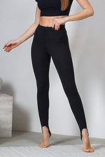 Warme schwarze Nylon Fit Leggings für Damen mit Fleece-Futter - #8034481