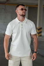 Men's Polo Shirt, Plain Color, White Polo Shirt - #8034491