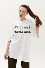 Oversized T-shirt in white Cool Healing - #9001491