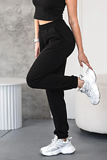 Damskie, dzianinowe spodnie dresowe na pół sezonu marki Jogger Sport - #8034504