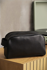 Leder Kosmetiktasche Reisetasche Necessaire Kosmetik Krokodil Schwarz - #8049537