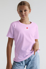 Kinder T-Shirt mit Aufdruck "I love Rivne", rosa - #9001577