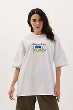 Übergroßes T-Shirt З Україною в серці - #9000687