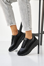 Women's spring-autumn leather sneakers - #8019724