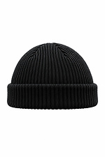Damska dzianinowa czapka beanie bez Leona w kolorze czarnym - #8056725