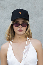Damen Trucker Baseball Cap mit Pizza-Print Schwarz - #8049736