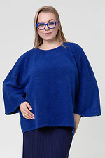 Women's knitted jumper in blue color - #4038809